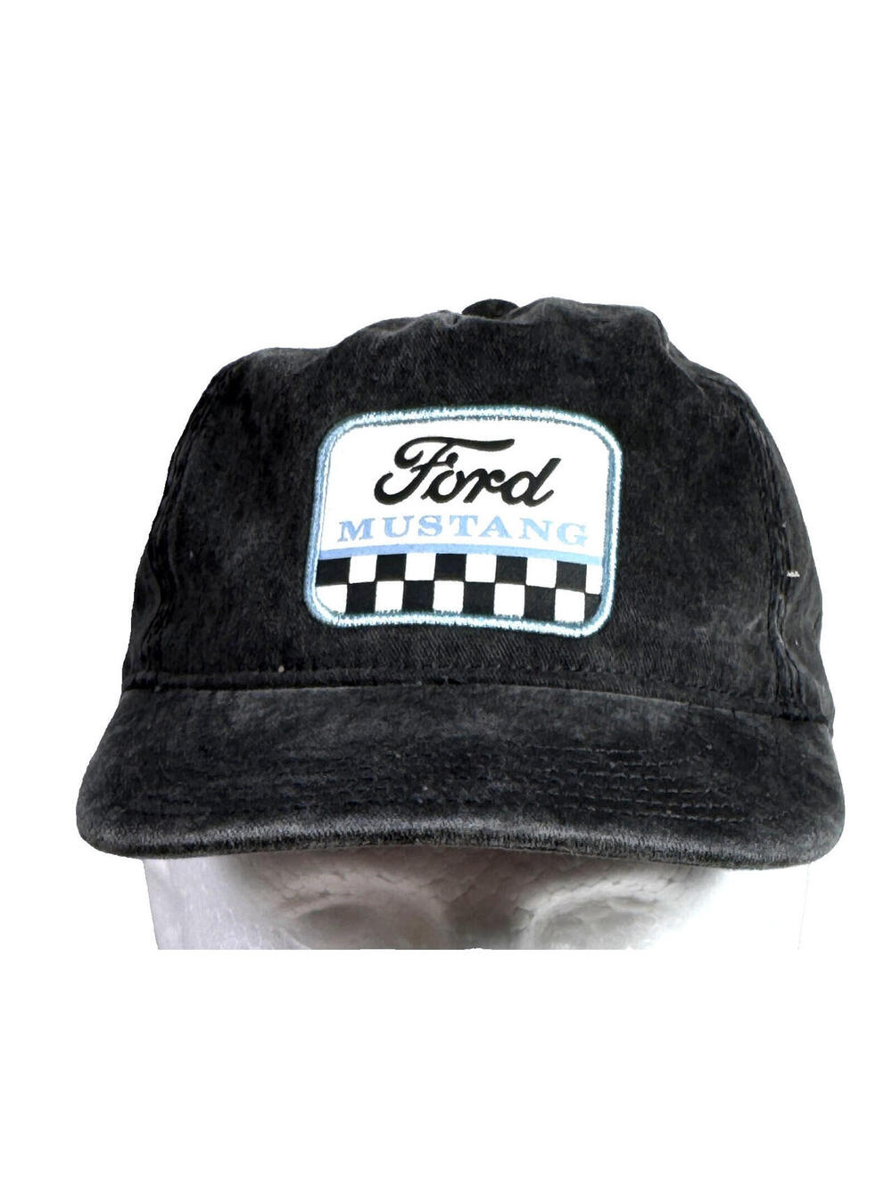 Ford Mustang Snapback Hat Soft 100% Cotton Vintage Distressed Look Cap NEW NWT